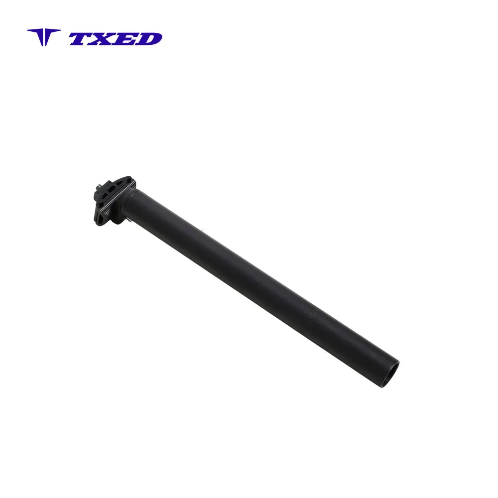 Shunmeng SM-2200 30.9x350mm Aluminum Rear Scale Mark Black Clamp Safety Line Durable Adjustable Bicycle Seatpost for Road