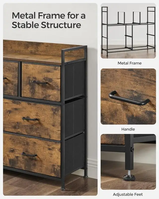 7 Drawers Dimension Guide