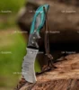 Acero de Damasco y madera Pakka