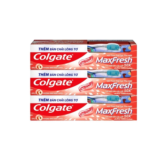 Colgate Toothpaste Maxfresh Peach with Toothbrush 225g X 36 Tubes