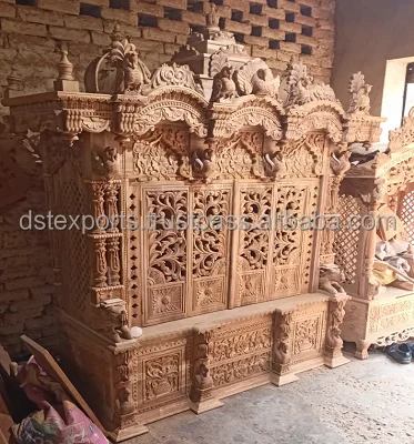 Modern Style Teak Wood Temple For Home Pooja Room Modern Temple In ...