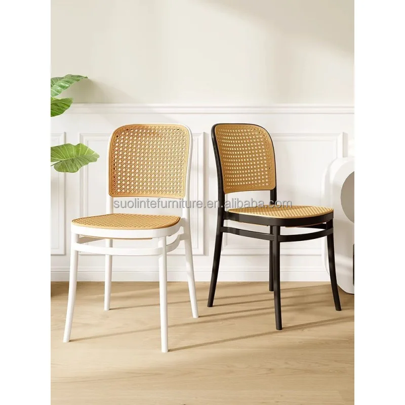 Cheap Rattan Restaurant Furniture Stackable Plastic Dining Chair Living  Room Furniture PP Plastic Chairs