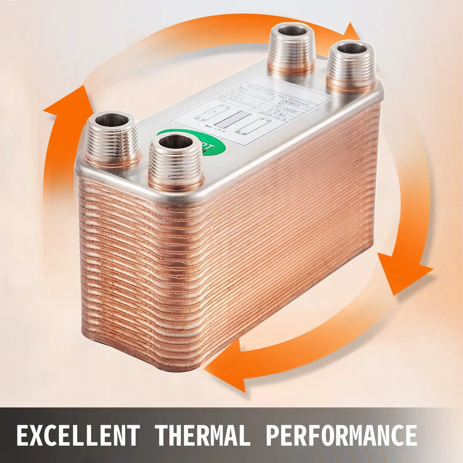 Plate Heat Exchanger, 3"x7.5", 316L, 3/4", MPT - detail 4