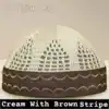 Cream With Brown Stripe
