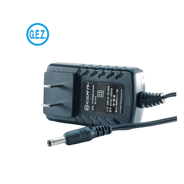 International Power Adapter with ROHS Certified Plug-In Connection 9V DC Output AC Adapter 5V 12V 24V Devices Made PC Material