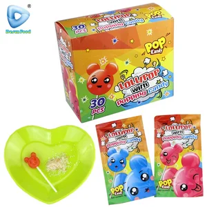 Hot-selling Cartoon Shaped Hard Candy Lollipop with Popping Candy