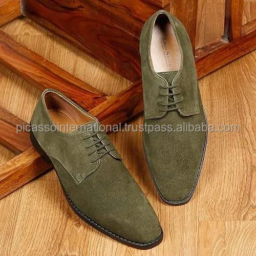 Competitive Price Unique Design Custom Logo Factory Made Wholesale High Quality Swede Genuine Leather Shoes for Men