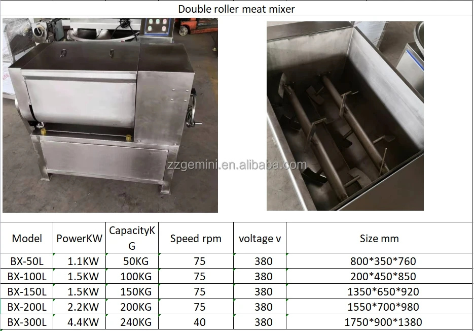 Electric Commercial Meat Mixing Machine / Stuffing Meat Vegetable Mixer