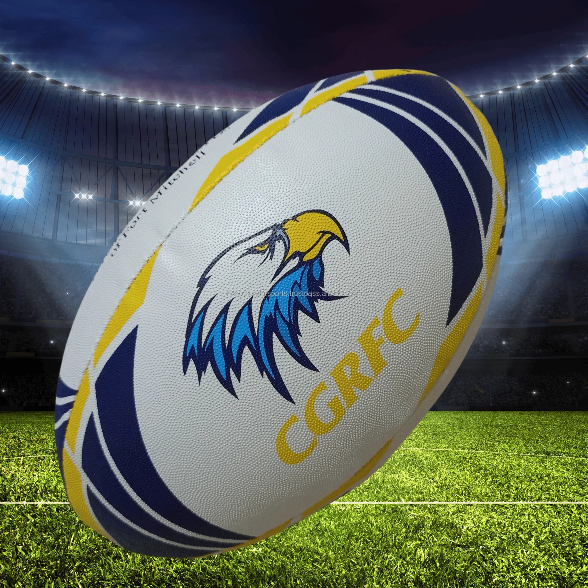 High Quality Practice Rugby Ball NRL League Training Rugby Ball Manufacturer with Customized Branding Rubber Match Rugby Balls