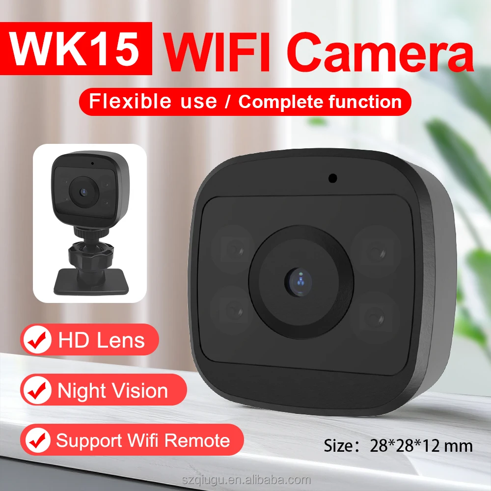 2025 New Style WK15 WiFi Mini Camera Night Version Video Recorder Home Security IP Cameras Network Mini Wifi Camera Mini