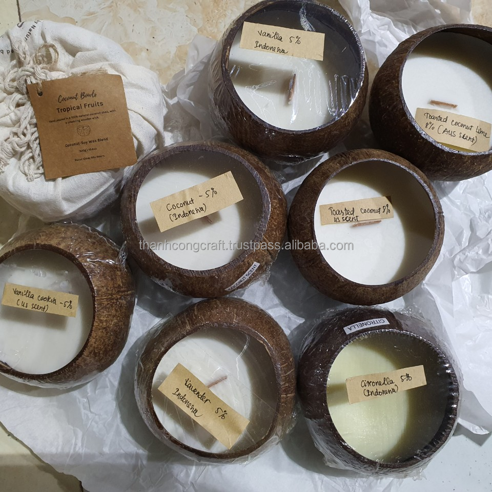 Hot Trending Coconut Shell/wholesale Coconut Bowl Candle Shell Made In