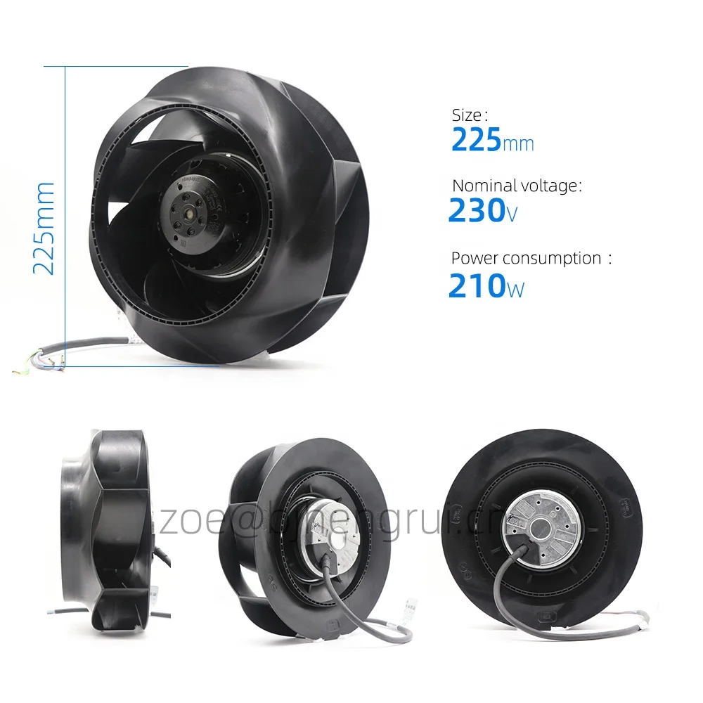 Ebmpapst R2E225-BD92-62 230V 0.60/0.88A 135/200W 4wires Cooling Fan