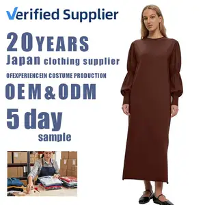 Custom Plus Size Midi Crew Neck Anti-Static Dress ODM Multiple Fabrics Fast Production 500 MOQ for Brands All Seasons