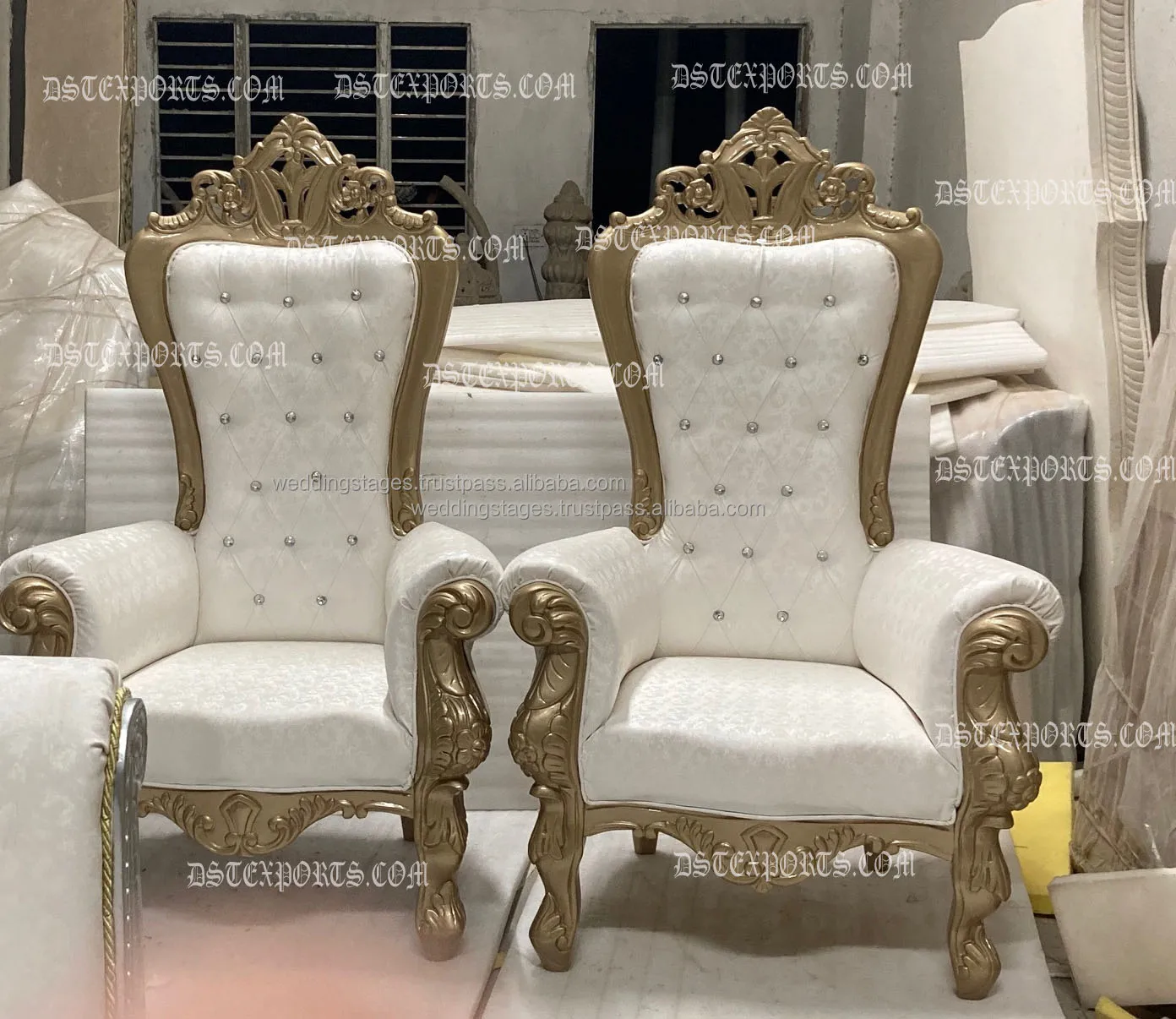 Grand Wedding Loveseat & Matching Chairs Exclusive Wedding Stage Sofa ...