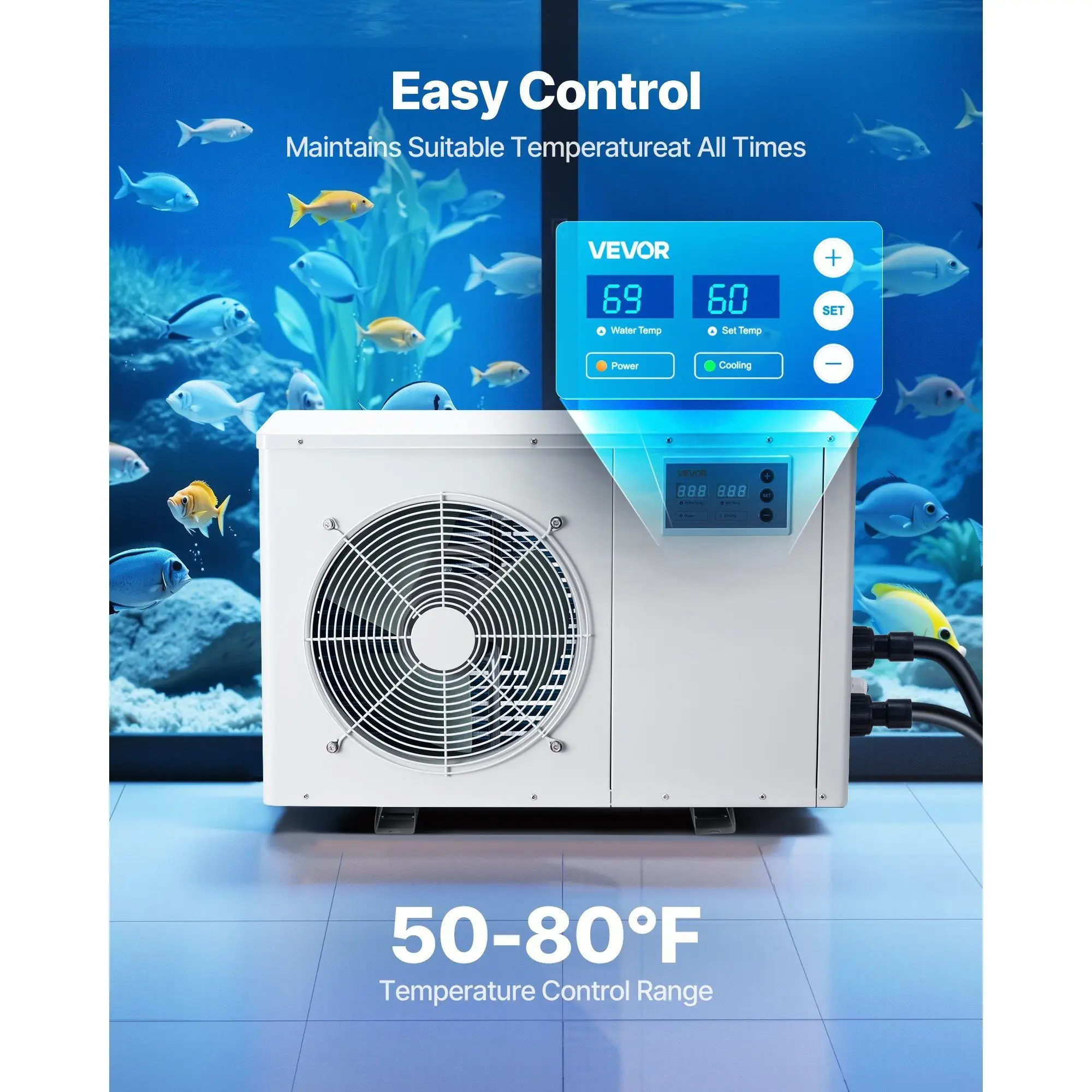 Aquarium Water Chiller, 150-Gallon, 110-240V - detail 4