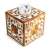 Natural Brown, White & Golden/Brown Inlay