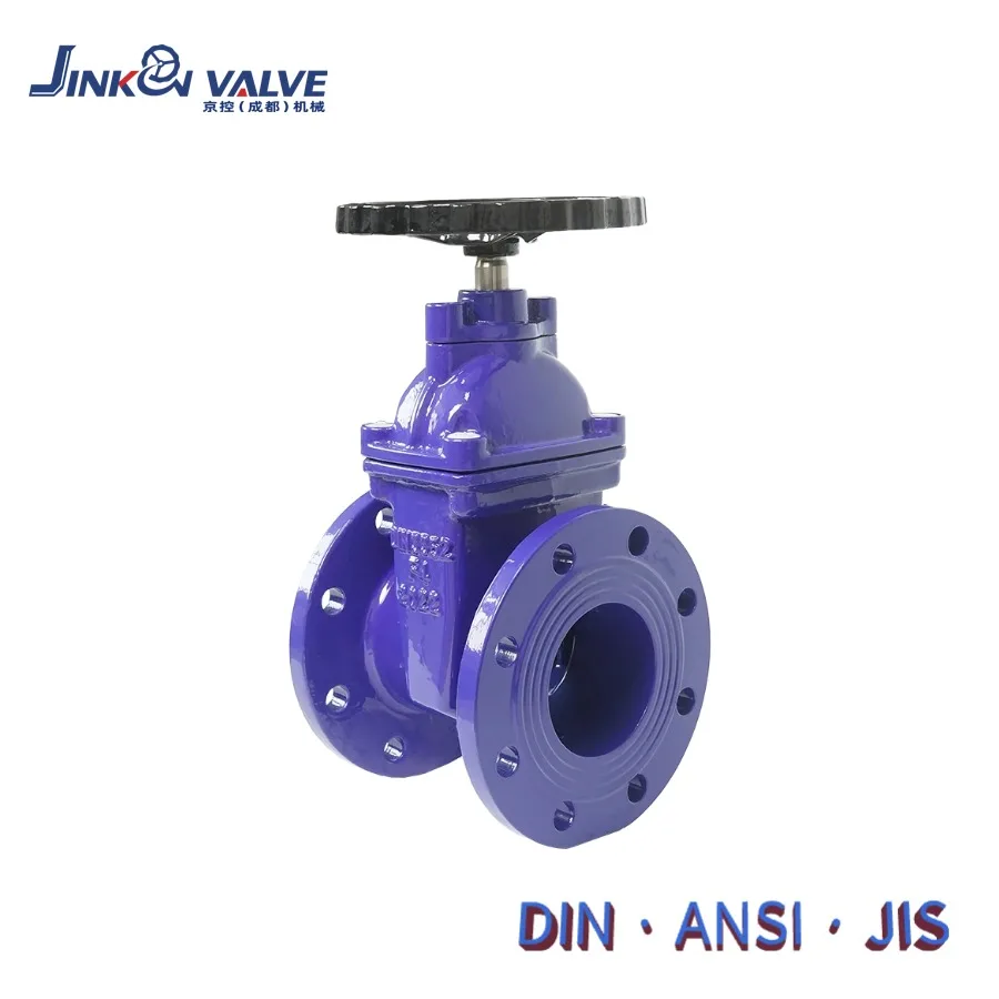 Gate valve DIN Standard Flanged Non-Rising Stem Resilient Seated Cast Iron for Fire Fighting Water Supply Sewage Treatment