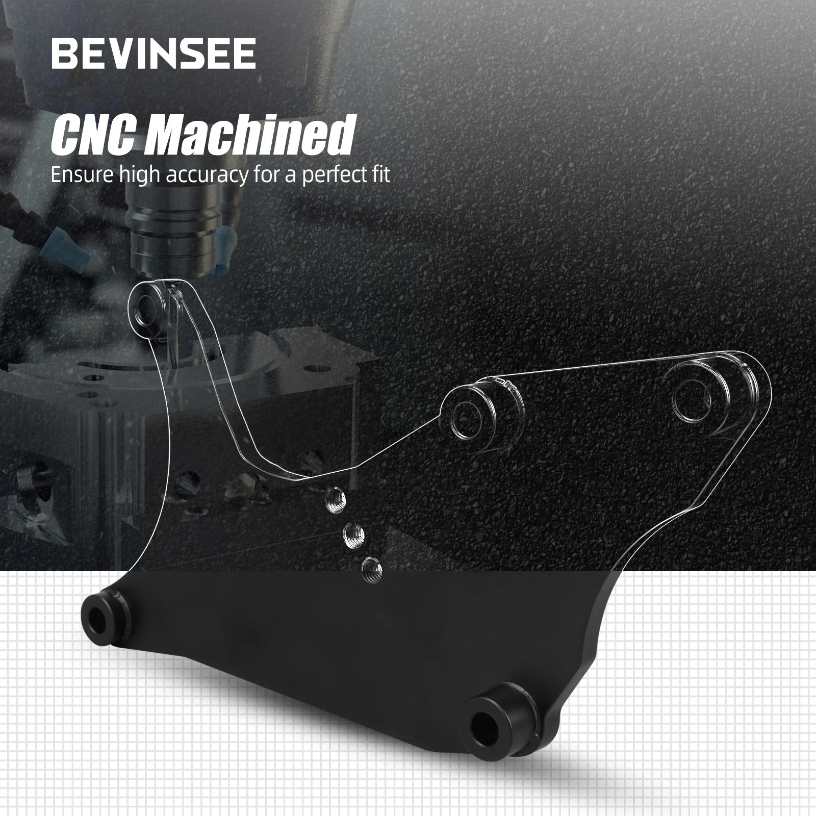 BEVINSEE for Chevy LS Dual Alternator Bracket Kit for Hummer H2 for Truck SUV LS1 LS2 LS3 V8 Engines 1999-2013