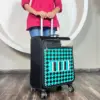 Turquoise & Black Checkered