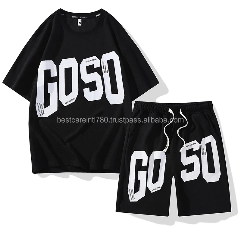 Men's Short Sleeve Shirt & Shorts 2-Piece Set - Summer Casual Beach Sports Outfit, Polyester Blend