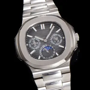 Hot Selling Gray Dial Bezel High-Quality Automatic Wristwatch Designer Style Steel Strap Stylish Business Men's Mechanical Watch