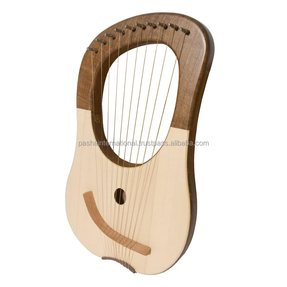 10 String Lyre Harp Musical Instrument Rosewood Material Highland