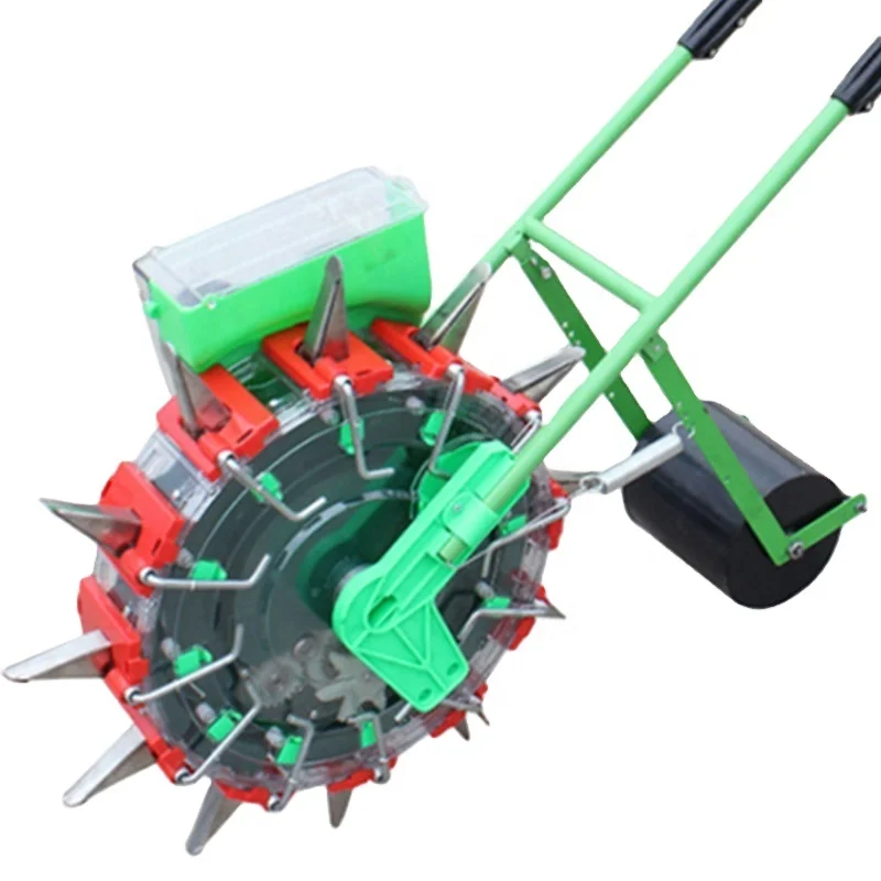 Mini Manual Corn Planter Seeders Adjustable Single Row Sowing Machine