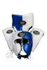 White & Metallic Blue
