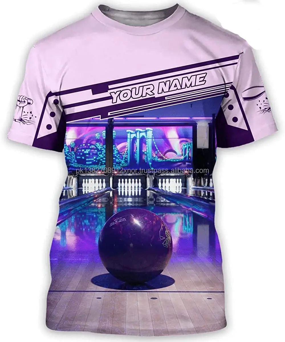 Customized Outdoor High Quality Blank Basic Color Blue Bowling Shirt Two Pocket Classic Cropped