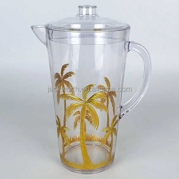 Coconut Palm Acrylic Plastic Water Pitcher Buy Gold Palm Tree