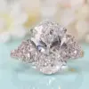 14K solid gold lab diamond ring