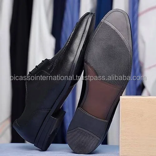 Best Quality Customized Logo Elegant Design Formal Casual Office Party Wear Men's Genuine Leather Shoes from Indian Supplier