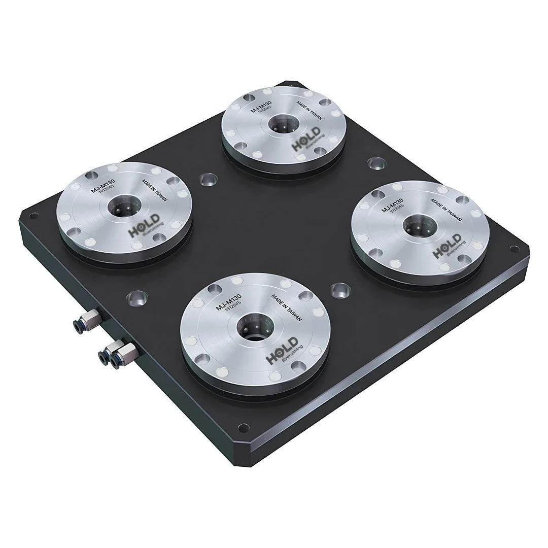 CNC Mill Zero Clamp Kit Pneumatic Lathe Chuck Essential Tool for Metalworking and Woodworking