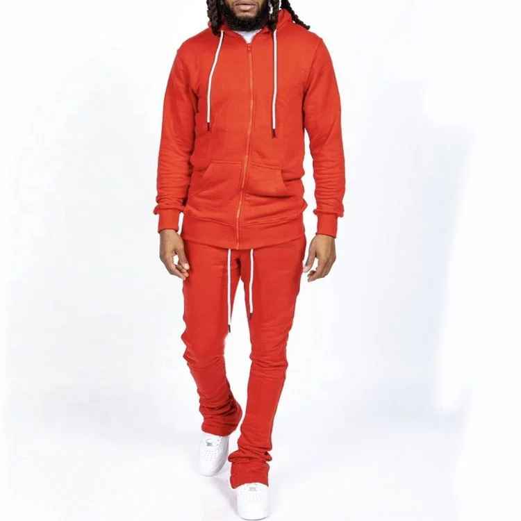 Skim New Design Embroidery Stacked Men Flare Sweatsuits Flared ...