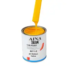AINA Economy B211-P 2K Acrylic Medium Yellow High Gloss Durable Car Paint Plastic Coating Auto Body Repair Liquid Coating Spray