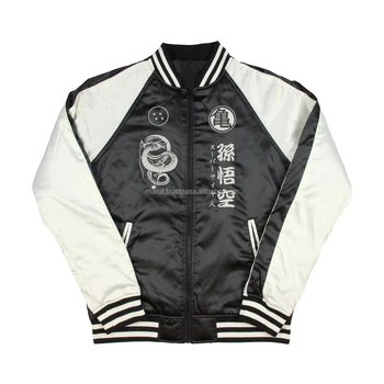 Custom Varsity Jacket Mswvj086 Japanese And Dragon Printed - Buy ...