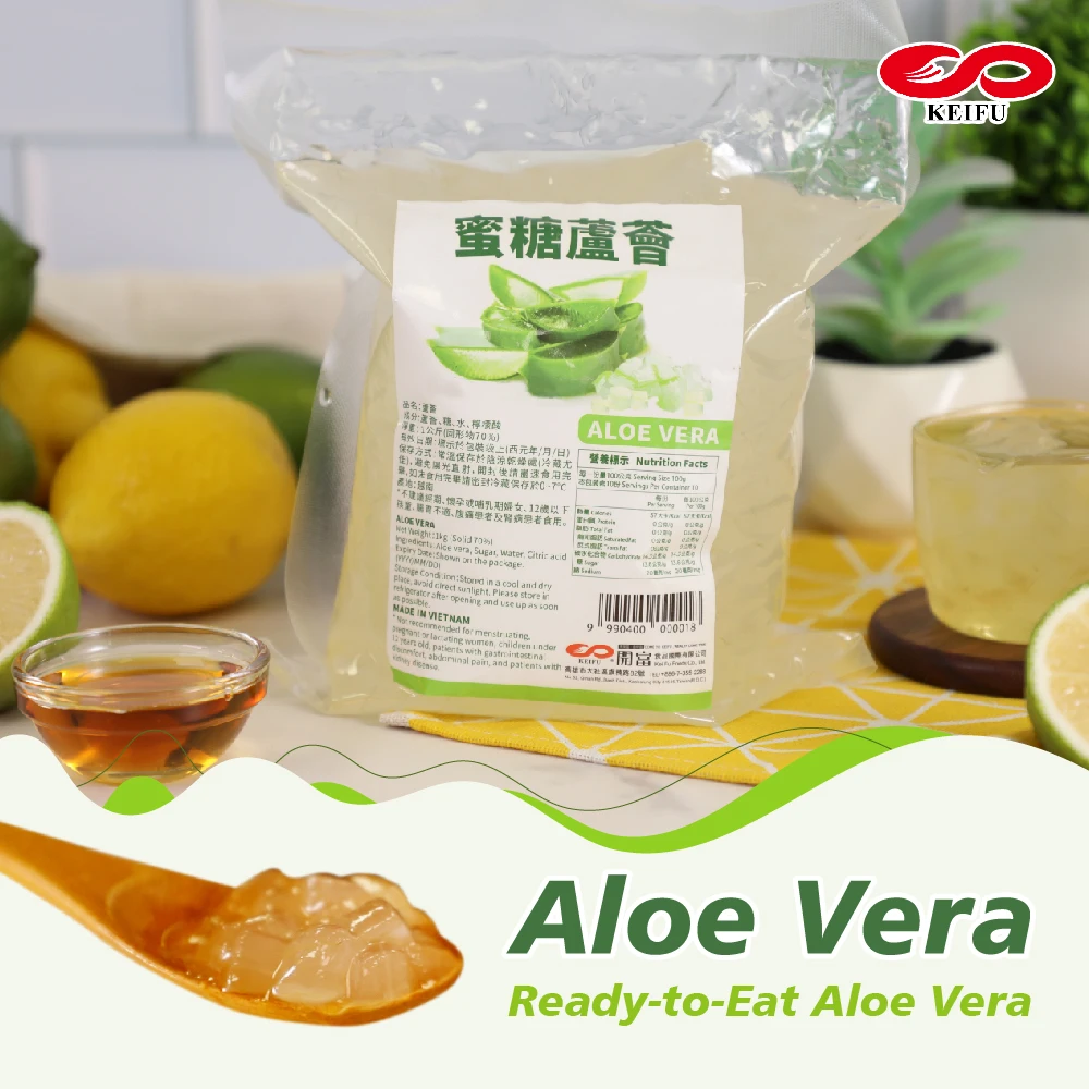 Ready-to-Eat Aloe Vera Granules Bubble Tea Topping Vietnam Convenient  Refreshing Anytime Anywhere Packaged Bag Cboba/Customize