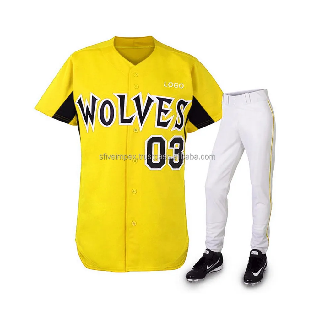 Baseball Softball Uniform Men Latest Design Custom Logo Plain Baseball