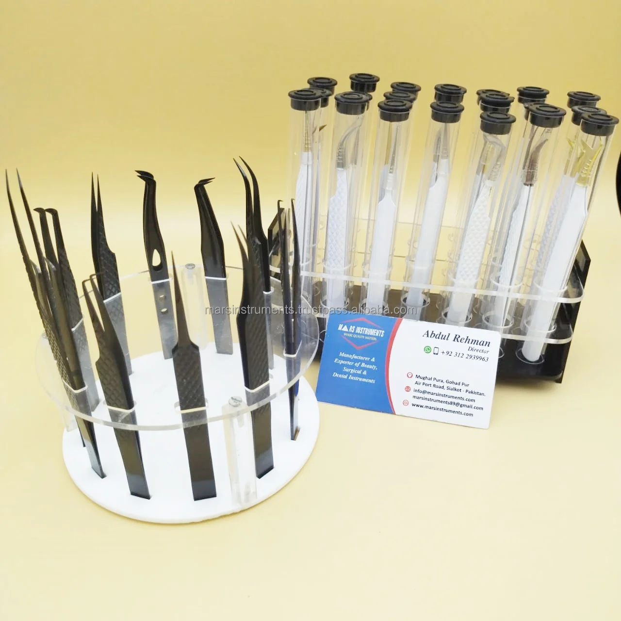 Best Fiber Tips Professional Solid Eyelash Extension Tweezers For Make