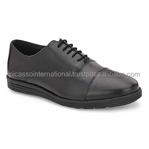 Superior Quality Men's Smart Casual Office Party Wear Top Grain Cow Hide Genuine Leather Shoes from Indian Manufacturer