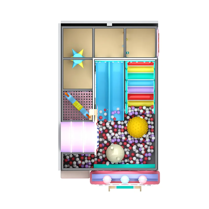 Feelkids ALITA-TQ26011 Indoor PE Board Plastic Galvanized Pipe Multi-Play Kids Activity Center Soft Play Playroom manufacture