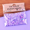 5 bolsas OPP morado-blanco con cuentas de arroz