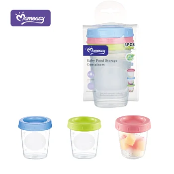 Wholesale Microwave Safe 6OZ 3PK Baby Food Storage Containers Baby Milk Storage Cup For Snack Fruit