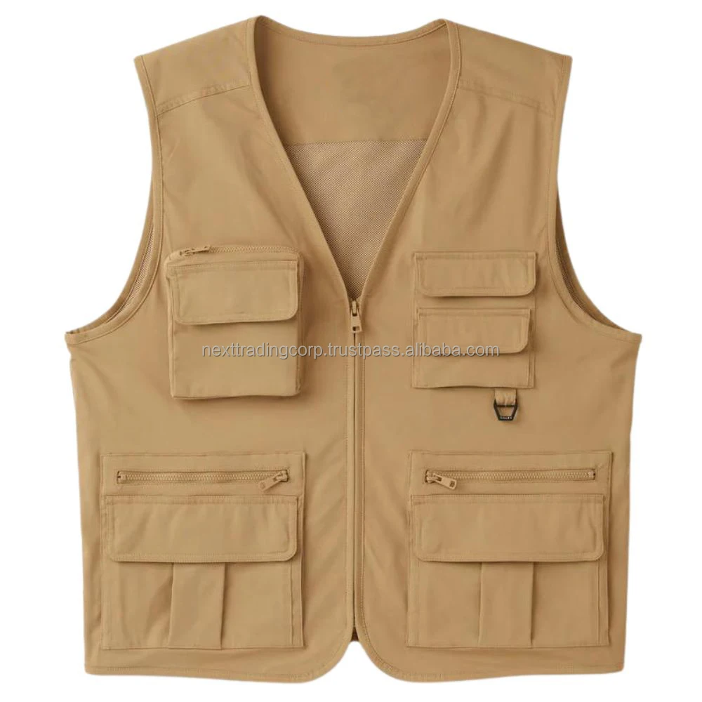 Fishing Vest Snowsong Casual V-Neck Multi-Pockets, (Men's Guide Coat