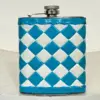 Turquoise & White Checkered