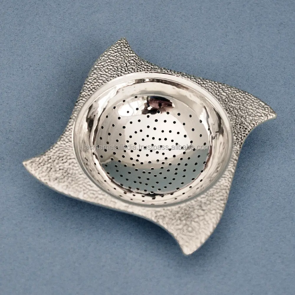 Big Size Metal Tea Strainer Vintage Style Grey Color Customization