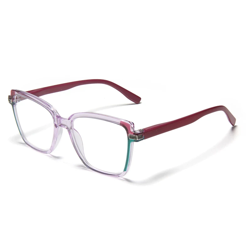 Modische Gradit Color Block Square Brillenfassung, leichte TR90 Blaulichtfilterbrille für Damen und Herren, Modell 2026_voghion.com
