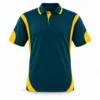 Dark teal and yellow