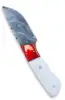 Vibrant Red Bolster, Solid White Bone