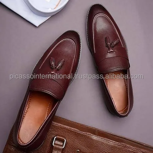 Trusted Exporter of Best Quality Eye Catching Design Casual Daily Wear Office Formal Genuine Leather Loafers Shoes for Men